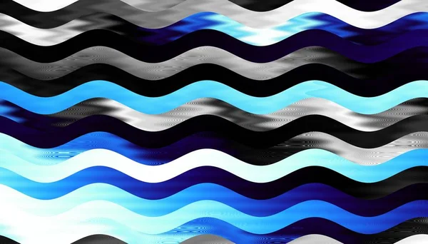 Abstraktes Digitales Fraktalmuster Blaue Wellige Textur — Stockfoto