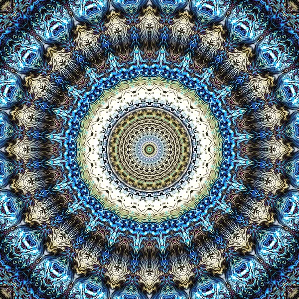 Αφηρημένη Ψηφιακή Τέχνη Φράκταλ Μοτίβο Στρογγυλή Μανδάλα Διακοσμητικό Μοτίβο — Φωτογραφία Αρχείου