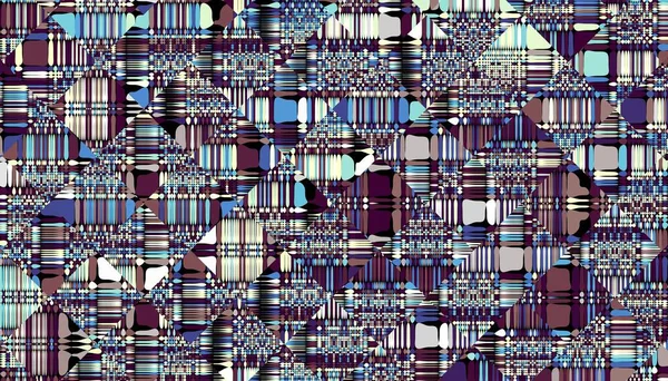 Patrón Fractal Digital Abstracto Orientación Horizontal Imagen Geométrica Futurista Abstracta —  Fotos de Stock