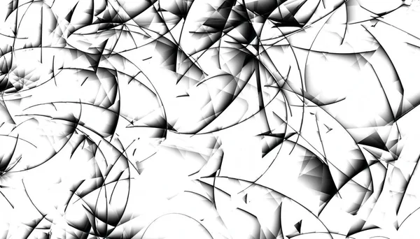Abstract Digital Fractal Pattern Horizontal Orientation Abstract Futuristic Geometric Image — Stock Photo, Image