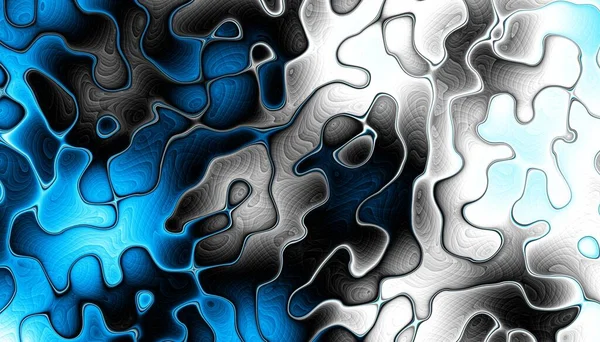 Padrão Fractal Digital Abstracto Imagem Futurista Abstrata Orientação Horizontal Textura — Fotografia de Stock