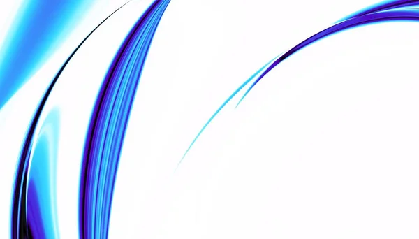 Αφηρημένο Ψηφιακό Φράκταλ Μοτίβο Οριζόντια Κατεύθυνση Καμπυλωτή Μπλε Γραμμή Λευκό — Φωτογραφία Αρχείου