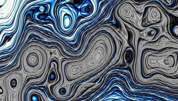 Padrão Fractal Digital Abstracto Orientação Horizontal Textura Ondulada — Fotografia de Stock