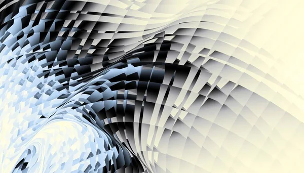 Abstrakt Digitalt Fraktalmönster Horisontell Inriktning Abstrakt Futuristisk Bild — Stockfoto