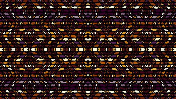 Абстрактный Цифровой Фрактальный Рисунок Абстрактная Этническая Племенная Модель Горизонтальный Фон — стоковое фото