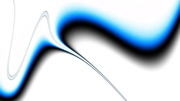 Abstraktes Digitales Fraktalmuster Blaue Wellenform Auf Weißem Hintergrund Verwischen — Stockfoto