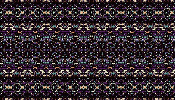 Abstract Digital Fractal Pattern Background African Ethnic Style Tribal Ornament — Stock Photo, Image