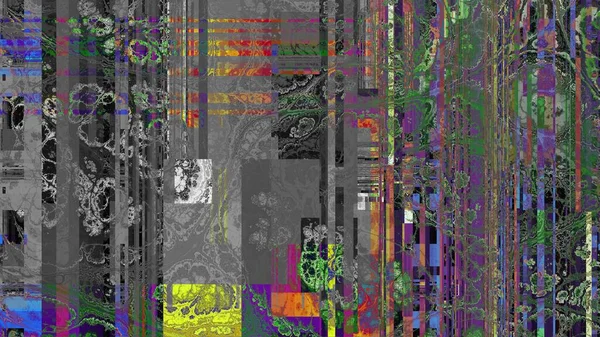 Abstract Texture Artifacts Codec Imitation Grunge Datamoshing Pattern Aspect Ratio — Stock Photo, Image