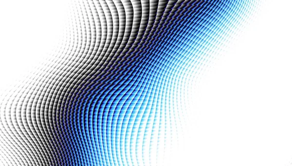 概要ディジタルフラクタルパターン 白い背景に波状のテクスチャ — ストック写真
