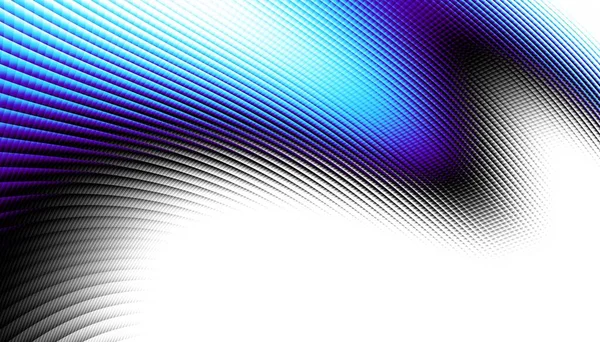 Padrão Fractal Digital Abstracto Orientação Horizontal Linha Azul Curva Expressiva — Fotografia de Stock