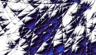 Soyut dijital fraktal model. Yatay oryantasyon. Soyut geleceksel geometrik resim.