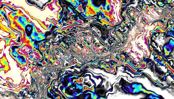 Padrão Fractal Digital Abstracto Orientação Horizontal Grunge Textura Abstrata Imagem De Stock