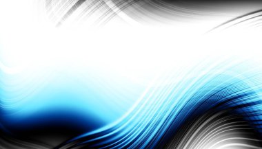 Soyut dijital fraktal model. Yatay oryantasyon. Boş beyaz arkaplanda eğri ince çizgiler.