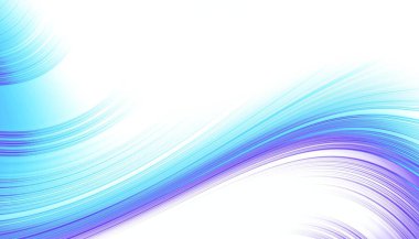 Soyut dijital fraktal model. Yatay oryantasyon. Boş beyaz arkaplanda eğri ince çizgiler.