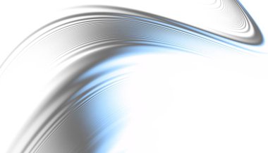 Soyut dijital fraktal model. Beyaz arkaplanda çarpık mavi çizgi.