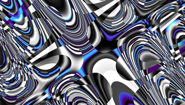 Padrão Fractal Digital Abstracto Imagem Futurista Abstrata Orientação Horizontal Baixa — Fotografia de Stock