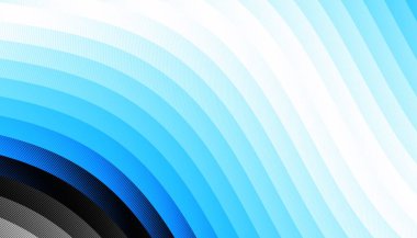 Soyut dijital fraktal model. Yatay oryantasyon. Beyaz arkaplanda eğri mavi çizgi.