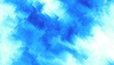 Mavi soyut geometrik fraktal desen. Yatay yönelim.