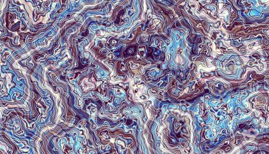 Soyut dijital fraktal model. Yatay oryantasyon. Mermer dokusunun taklidi.