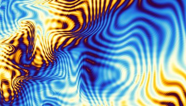 Soyut dijital fraktal model. Yatay oryantasyon. Psikedelik dalgalı doku.