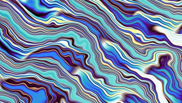 Padrão Fractal Digital Abstracto Textura Ondulada Orientação Horizontal — Fotografia de Stock
