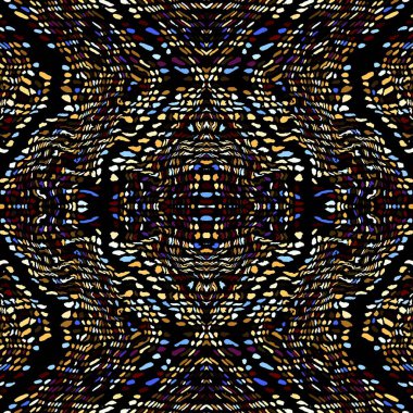 Soyut dijital fraktal model. Kusursuz kabile etnik kalıbı.