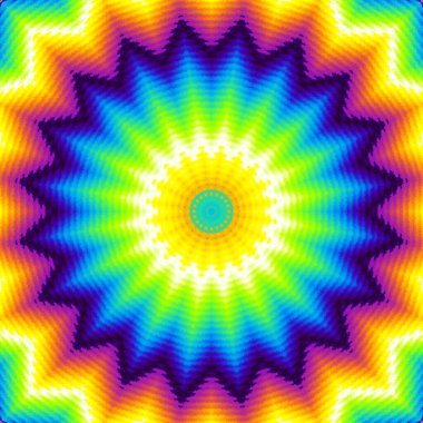 Soyut dijital fraktal model. Renkli kozmik soyut mandala