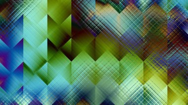 Soyut dijital fraktal model. Cam efektli bulanık doku. Görünüm oranı 16: 9 olan yatay arkaplan