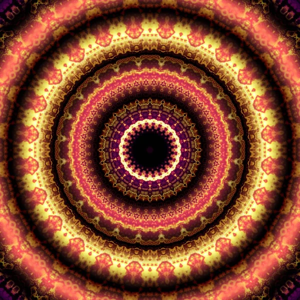 Patrón Fractal Digital Abstracto Patrón Ornamento Decorativo Mandala Redonda — Foto de Stock
