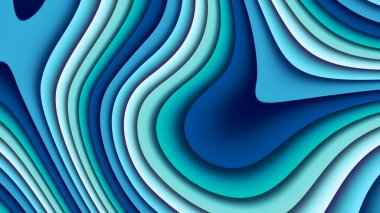 Malzeme tasarım tarzında soyut bir arkaplan. Kağıt stilini kes. Görünüm oranı 16: 9