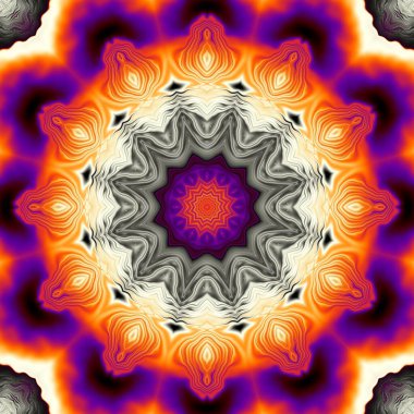 Soyut dijital sanat fraktal deseni. Uzay mandala deseni. Esrarengiz yoga soyut geçmişi.