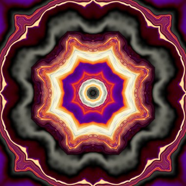 Soyut dijital sanat fraktal deseni. Uzay mandala deseni. Esrarengiz yoga soyut geçmişi.