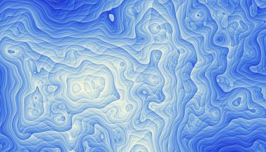 Soyut dijital fraktal model. Mavi dalgalı doku.