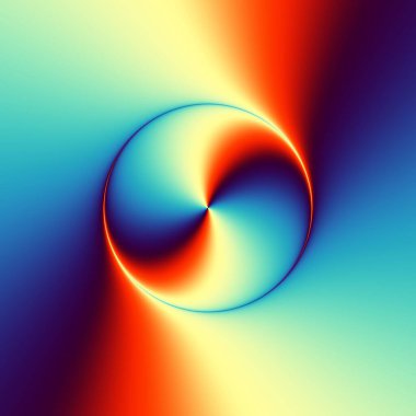 Soyut dijital fraktal model. Soyut geleceksel teknoloji görüntüsü.