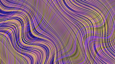 Soyut dijital fraktal model. Yatay arkaplan ve görünüm oranı 16: 9. Psikedelik dalgalı doku.