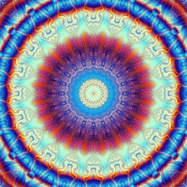 Klasik grunge mandala süs deseni. Kare arka plan. Mermer etkisi.