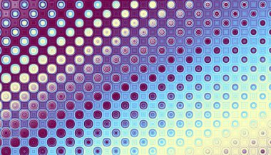 Soyut dijital fraktal model. Bulanık arkaplanda polka nokta.