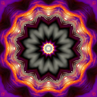 Soyut dijital sanat fraktal deseni. Uzay mandala deseni. Esrarengiz yoga soyut geçmişi.