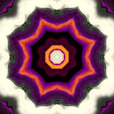 Soyut dijital sanat fraktal deseni. Uzay mandala deseni. Esrarengiz yoga soyut geçmişi.