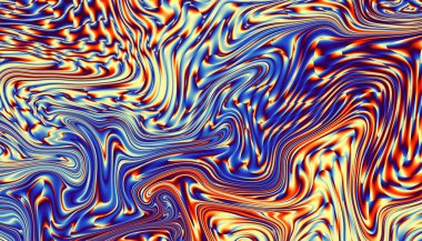 Soyut dijital fraktal model. Yatay oryantasyon. Dalgalı doku.