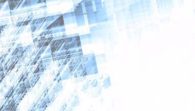 Soyut dijital fraktal model. Yatay oryantasyon. Soyut geleceksel geometrik resim.