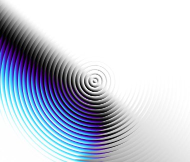 Soyut dijital fraktal model. Soyut fütüristik görüntü. Ayrı çemberlerle ortala.