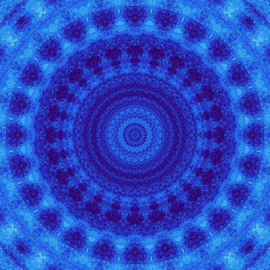 Soyut dijital fraktal model. Yuvarlak mandala dekoratif desen.