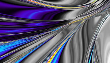 Soyut dijital fraktal model. Yatay oryantasyon. Soyut gelecek resmi.