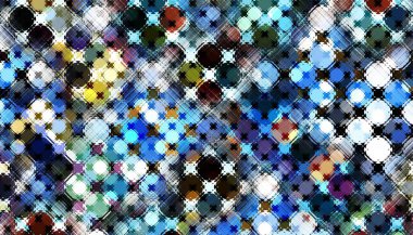 Soyut dijital fraktal model. Bulanık efektli benek deseni.