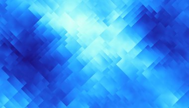 Mavi soyut geometrik fraktal desen. Yatay yönelim.