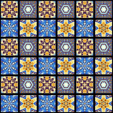 Soyut model. Mozaik sanat süsleme dokusu. Kusursuz kare desen.