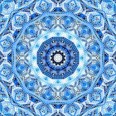 Soyut dijital fraktal model. Soyut klasik mandala