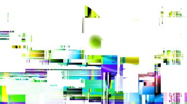 Dijital fraktal desen. Soyut arkaplan. Soyut teknik arıza görüntüsü. Görünüm oranı 16: 9 olan yatay arkaplan