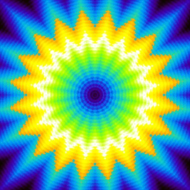 Soyut dijital fraktal model. Renkli kozmik soyut mandala